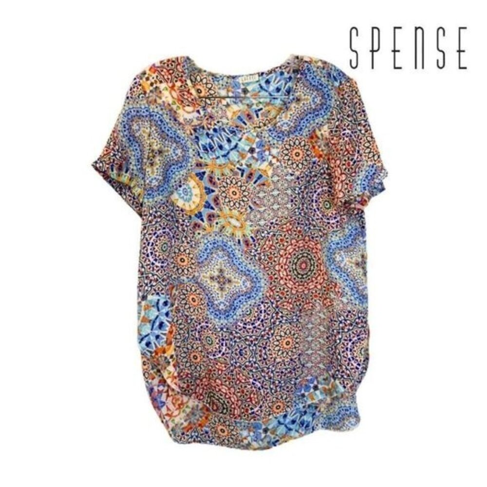 Women's Summer Casual Short Sleeve Tunic Tops‎ Hi Lo Loose Blouse
